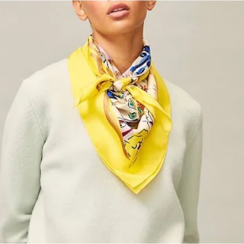 Tory Burch Floral Silk Scarf - Picture 5 of 7